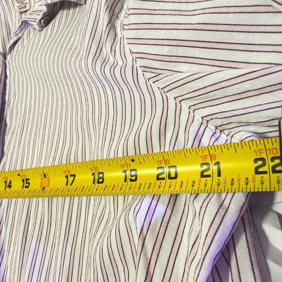 Victorias Secret long button up night Shirt Pink and White Striped Sz XL - Picture 5 of 5
